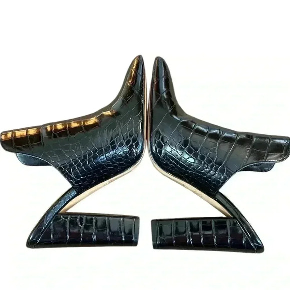 ALDO Woman’s Etalisien Black Crocodile Print Mule Size 8 - Picture 1 of 8